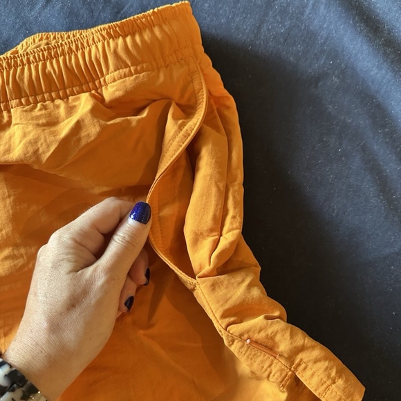 TNA Women’s Small Orange Shorts Recycled Nylon Shorts EUC Sports Y3 Large - Picture 4 of 4